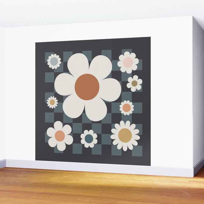 Daisy Checkerboard Wall Mural Gallery Image 2
