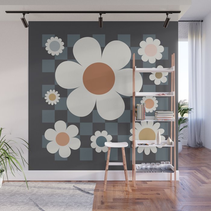Daisy Checkerboard Wall Mural Gallery Image 1