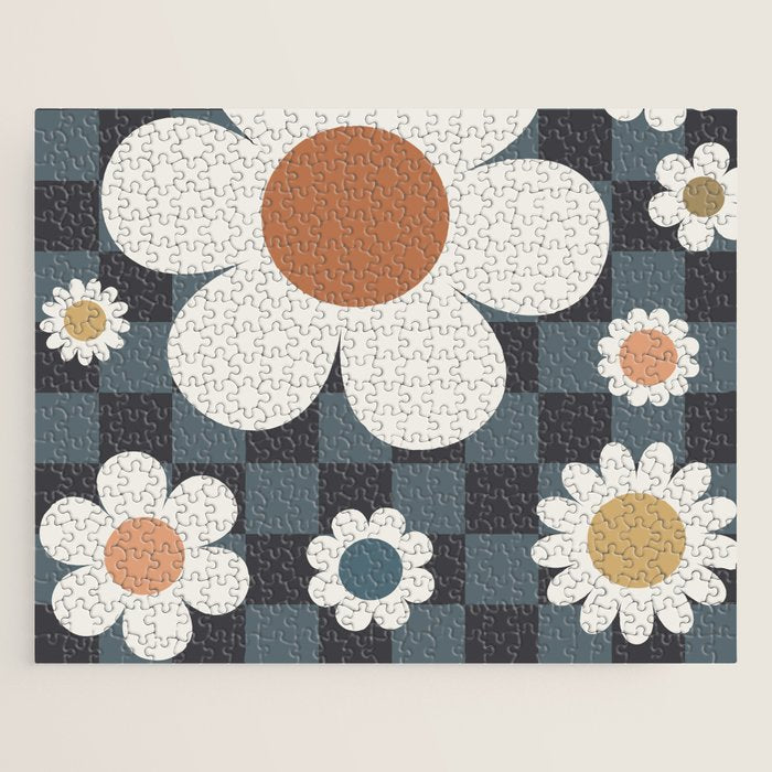 Daisy Checkerboard Jigsaw Puzzle Gallery Image 1