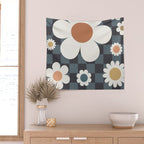 Daisy Checkerboard Wall Tapestry Gallery Image 2