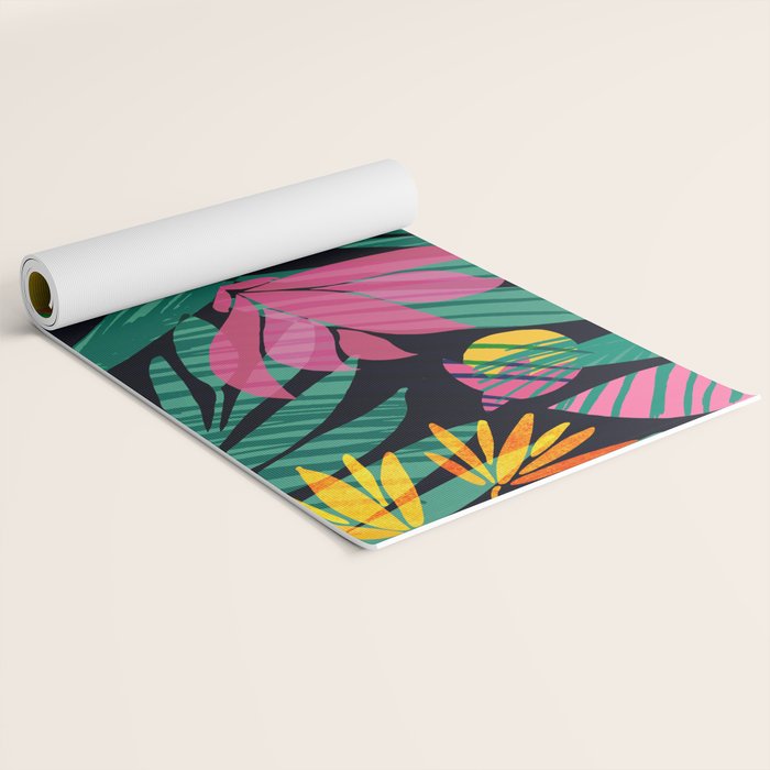 Wild Tropics Colorful Abstract Pattern Yoga Mat Gallery Image 2