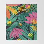 Wild Tropics Colorful Abstract Pattern Throw Blanket Gallery Image 2