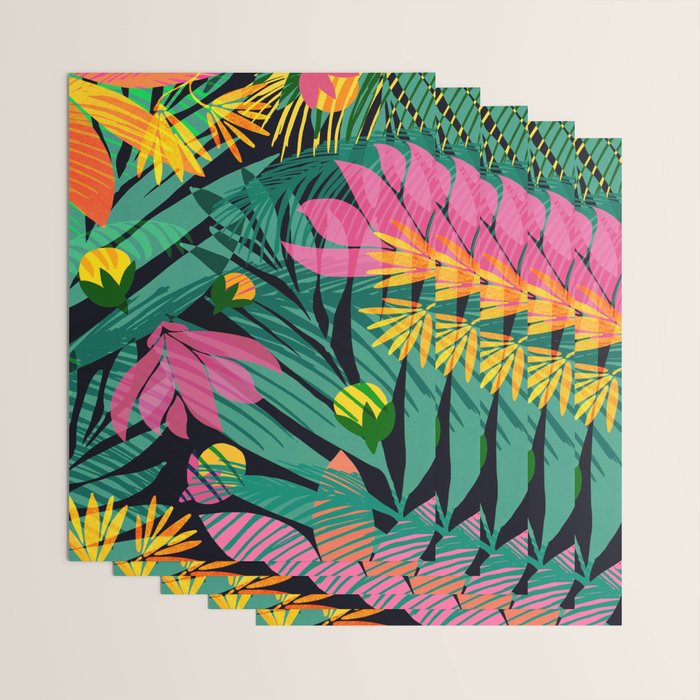 Wild Tropics Colorful Abstract Pattern Wrapping Paper Gallery Image 3