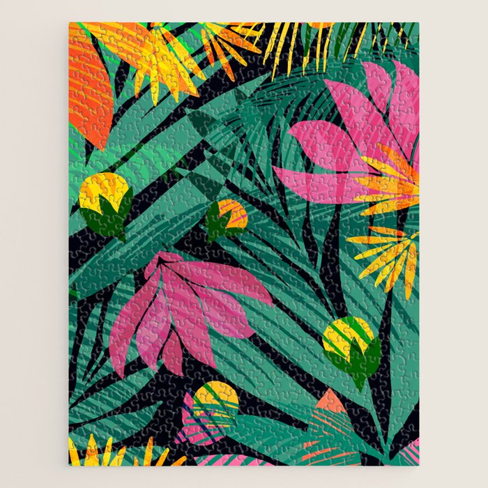 Wild Tropics Colorful Abstract Pattern Jigsaw Puzzle Gallery Image 1
