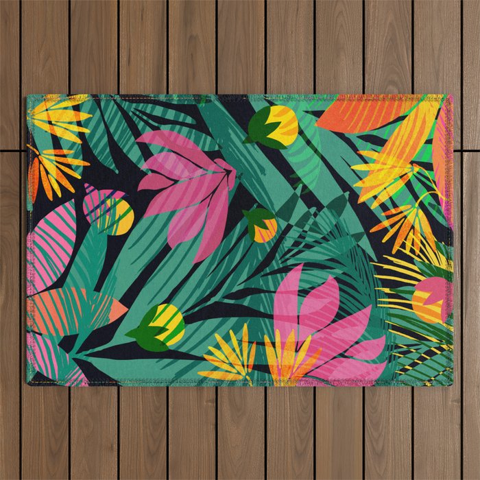 Wild Tropics Colorful Abstract Pattern Outdoor Rug Gallery Image 1
