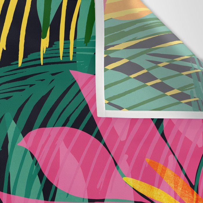 Wild Tropics Colorful Abstract Pattern Wall Tapestry Gallery Image 3