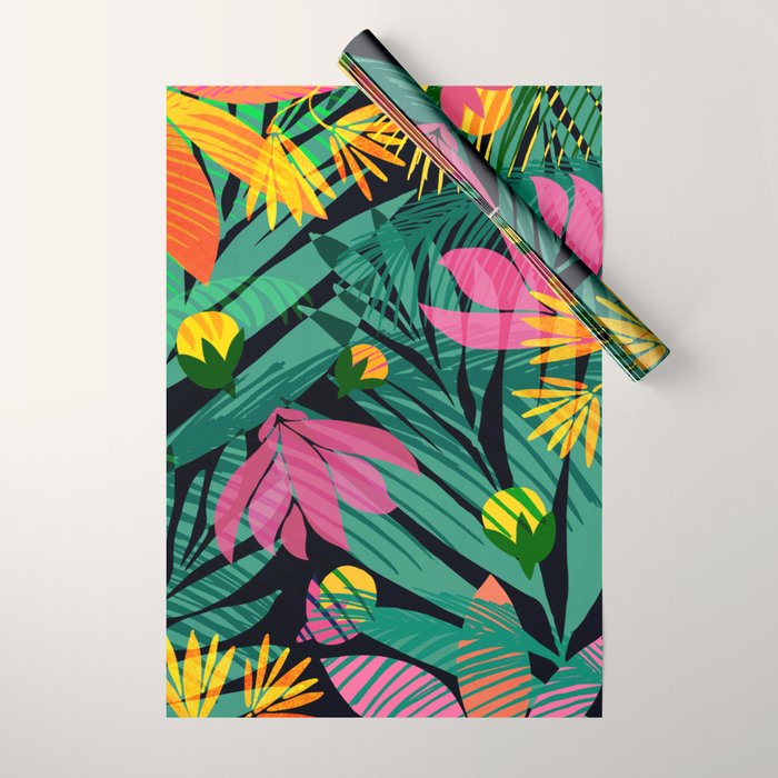 Wild Tropics Colorful Abstract Pattern Wrapping Paper Gallery Image 1