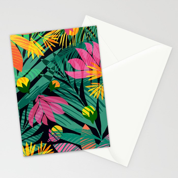 Wild Tropics Colorful Abstract Pattern Stationery Card Gallery Image 2