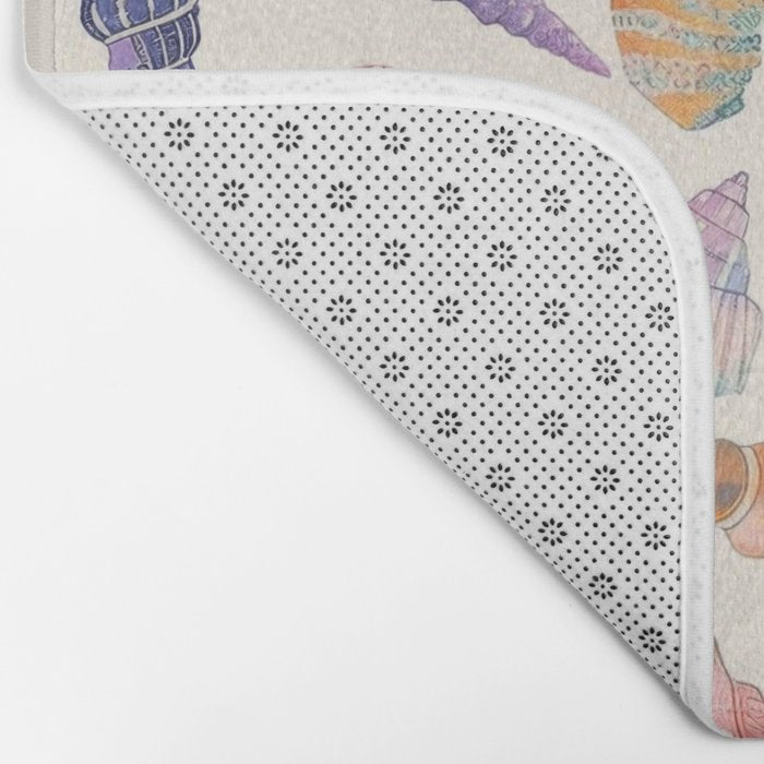Colorful Sea Shells Spiritual Feminine Seashore Animal Print Bath Mat Gallery Image 2