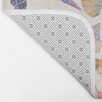 Colorful Sea Shells Spiritual Feminine Seashore Animal Print Bath Mat Gallery Image 2