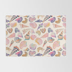 Colorful Sea Shells Spiritual Feminine Seashore Animal Print Rug Gallery Image 2