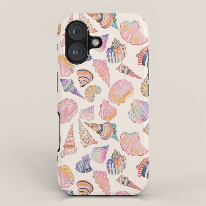 Colorful Sea Shells Spiritual Feminine Seashore Animal Print iPhone Case