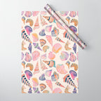 Colorful Sea Shells Spiritual Feminine Seashore Animal Print Wrapping Paper Gallery Image 1