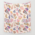 Colorful Sea Shells Spiritual Feminine Seashore Animal Print Wall Tapestry Gallery Image 4