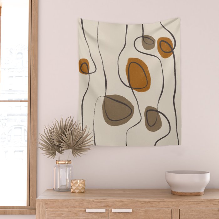 Modern Abstract Shapes #10 Wall Tapestry Gallery Image 2