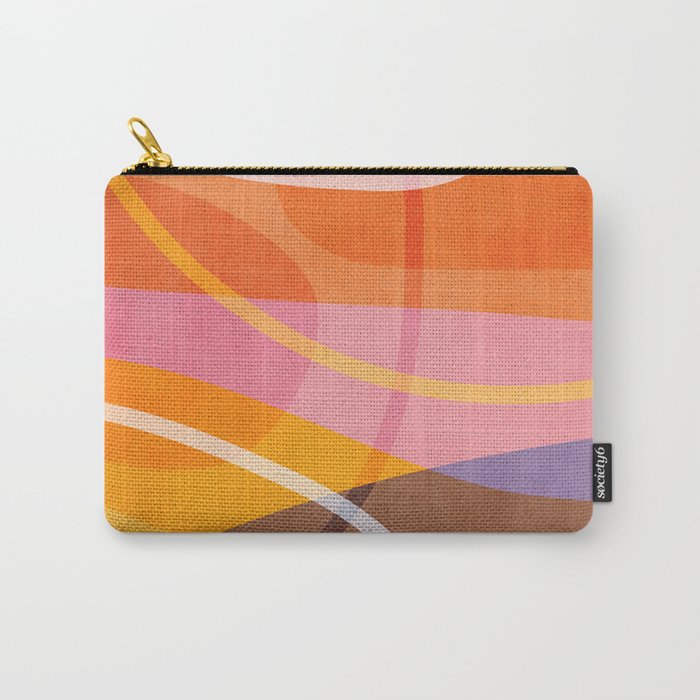 Colorful Shapes Lines Modern Bold Artwork Carry All Pouch Gallery Image 1
