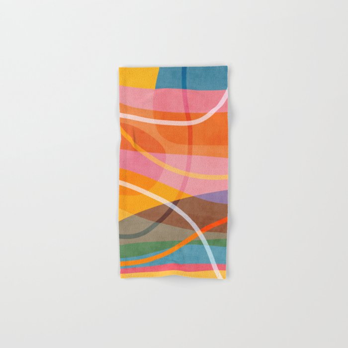 Colorful Shapes Lines Modern Bold Artwork Bath Towel Gallery Image 1