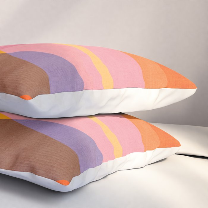 Colorful Shapes Lines Modern Bold Artwork Pillow Sham Gallery Image 3