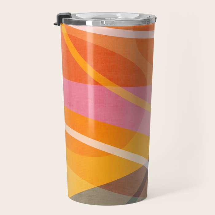 Colorful Shapes Lines Modern Bold Artwork Travel Mug Gallery Image 3