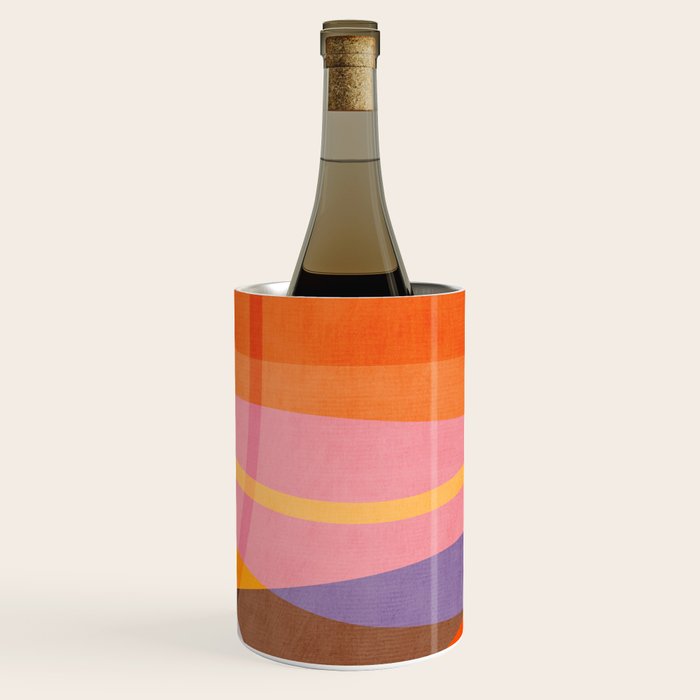 Colorful Shapes Lines Modern Bold Artwork Wine Chiller Gallery Image 3