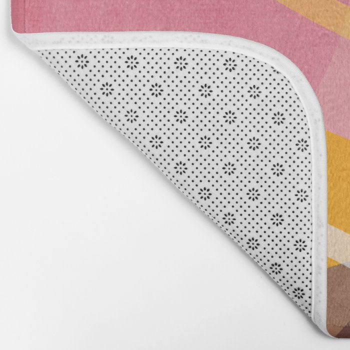 Colorful Shapes Lines Modern Bold Artwork Bath Mat Gallery Image 2