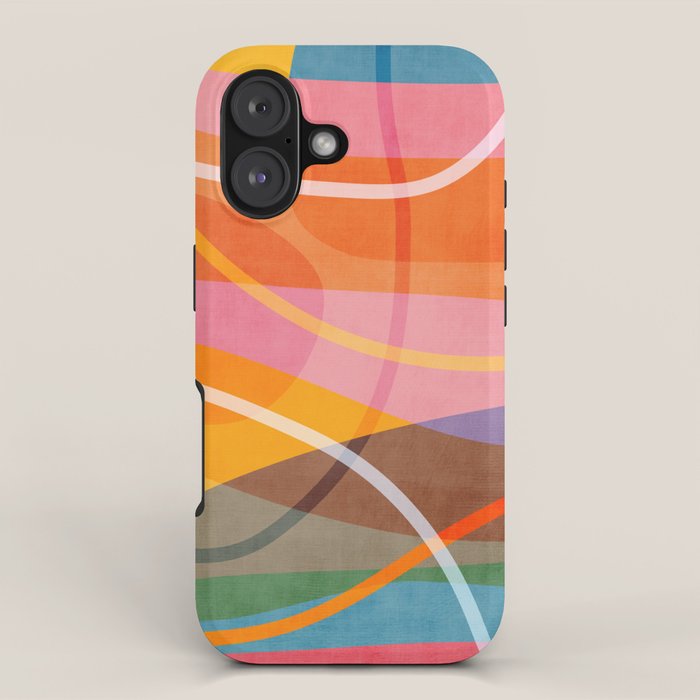 Colorful Shapes Lines Modern Bold Artwork iPhone Case Gallery Image 1