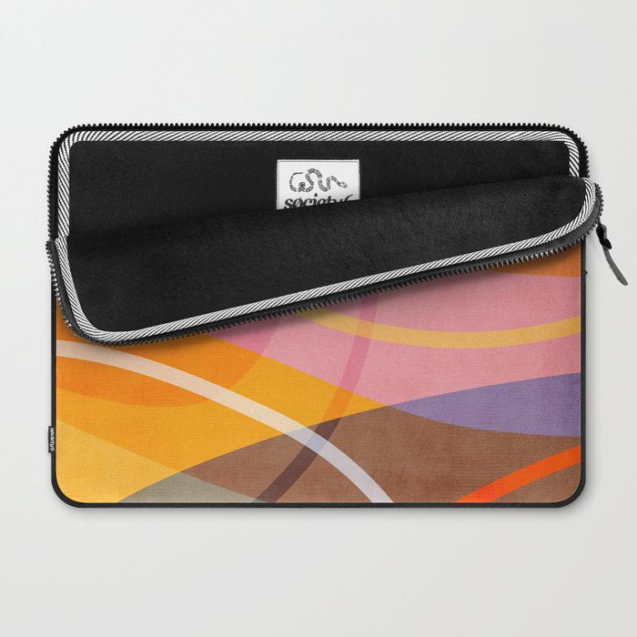 Colorful Shapes Lines Modern Bold Artwork Laptop Sleeve Gallery Image 2