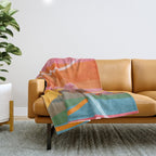 Colorful Shapes Lines Modern Bold Artwork Throw Blanket Gallery Image 1