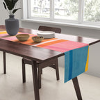 Colorful Shapes Lines Modern Bold Artwork Table Runner Gallery Image 2
