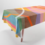 Colorful Shapes Lines Modern Bold Artwork Tablecloth Gallery Image 1