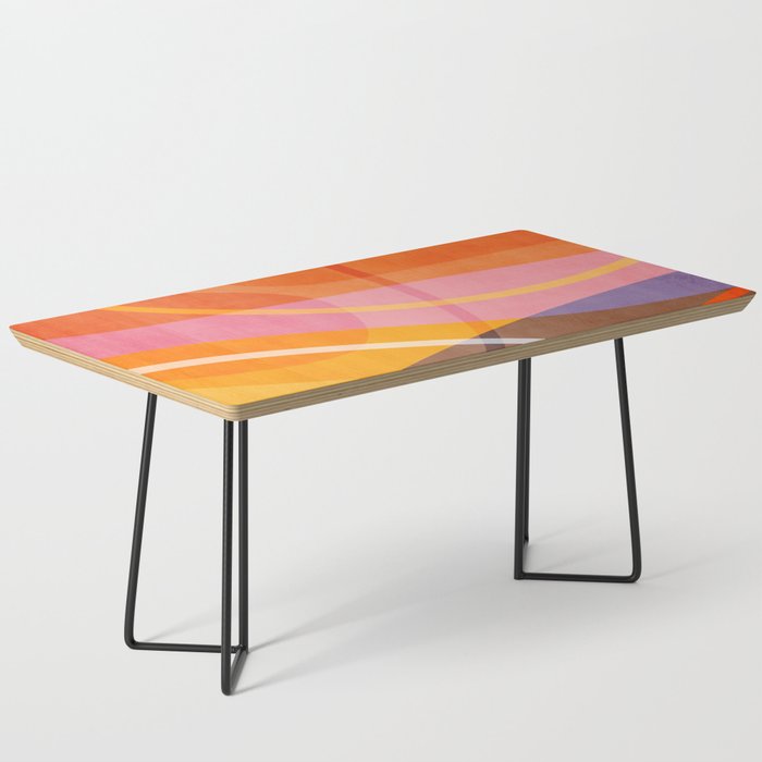 Colorful Shapes Lines Modern Bold Artwork Coffee Table Gallery Image 1