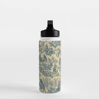 Sepia Blue Toile de Jouy Water Bottle Gallery Image 3