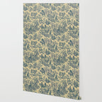 Sepia Blue Toile de Jouy Wallpaper Gallery Image 2