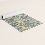 Sepia Blue Toile de Jouy Yoga Mat Gallery Image 2