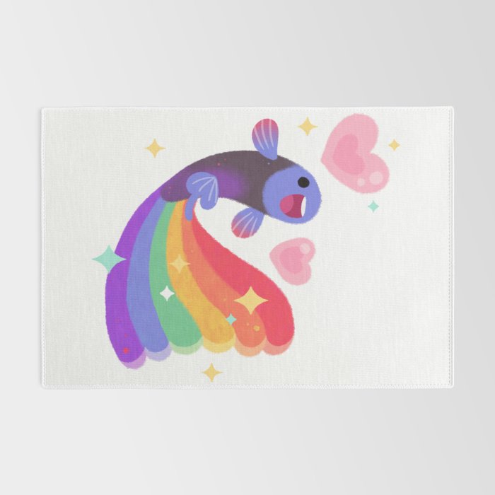 Rainbow guppy 6 Rug Gallery Image 2