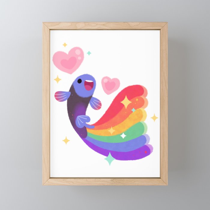 Rainbow guppy 6 Mini Art Print Gallery Image 1