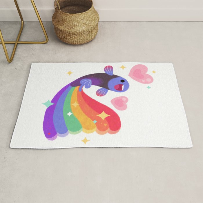 Rainbow guppy 6 Rug Gallery Image 1
