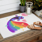 Rainbow guppy 6 Outdoor Rug Gallery Image 2