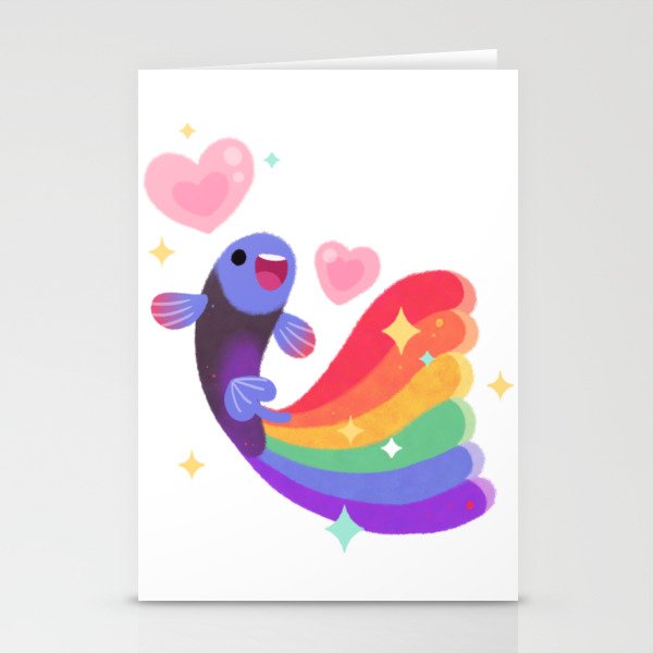 Rainbow guppy 6 Stationery Card Gallery Image 1