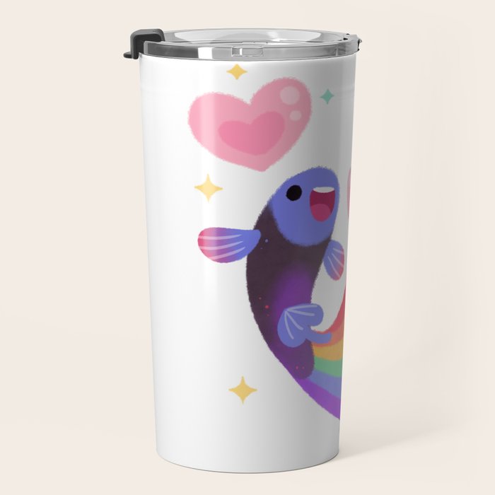 Rainbow guppy 6 Travel Mug Gallery Image 3
