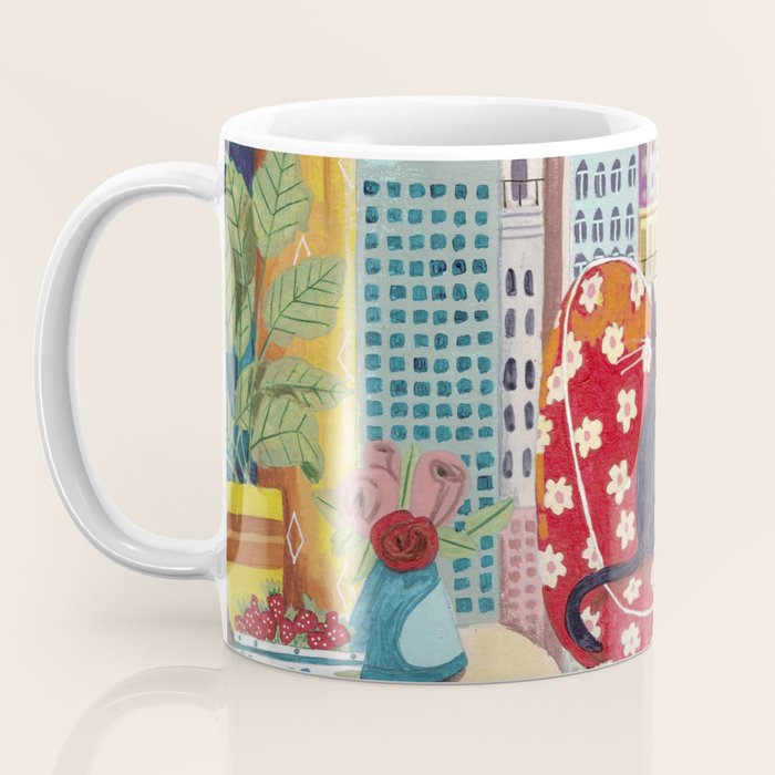 Cat in Window New York city Coffee Mug Gallery Image 3