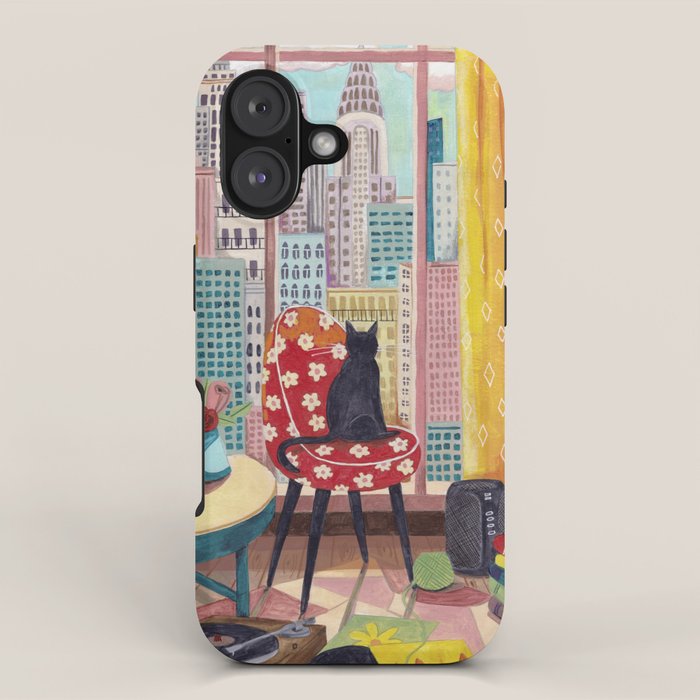 Cat in Window New York city iPhone Case Gallery Image 1