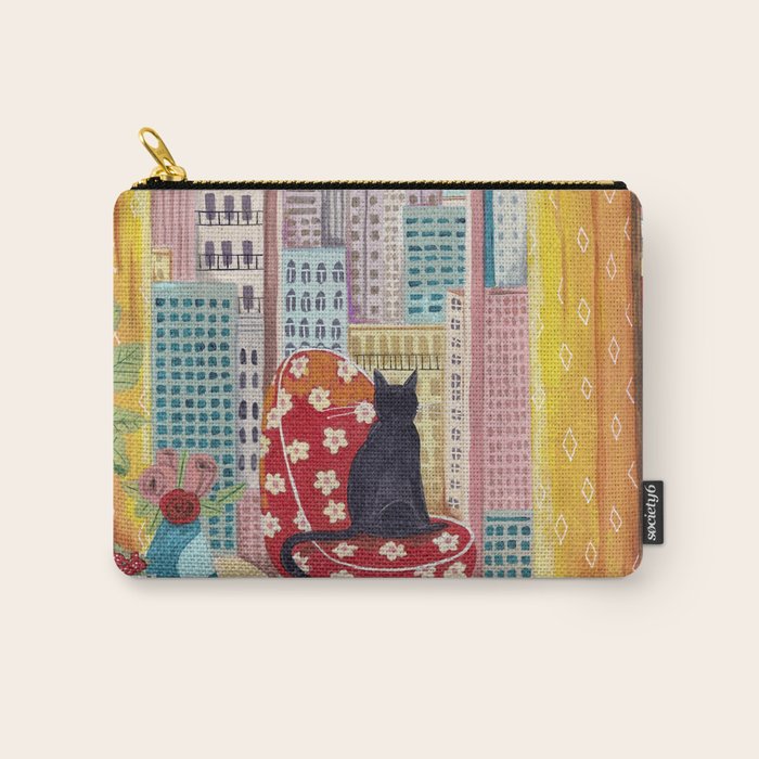 Cat in Window New York city Carry All Pouch Gallery Image 1