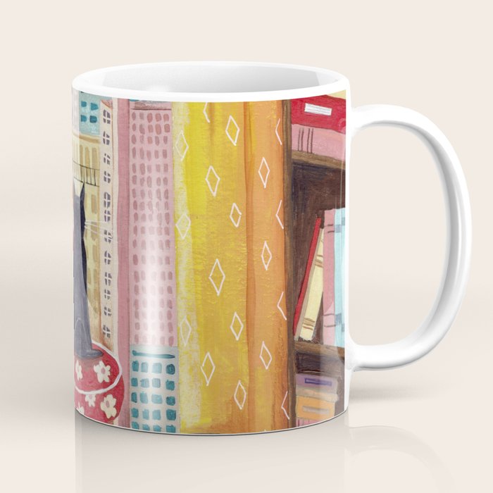 Cat in Window New York city Coffee Mug Gallery Image 1