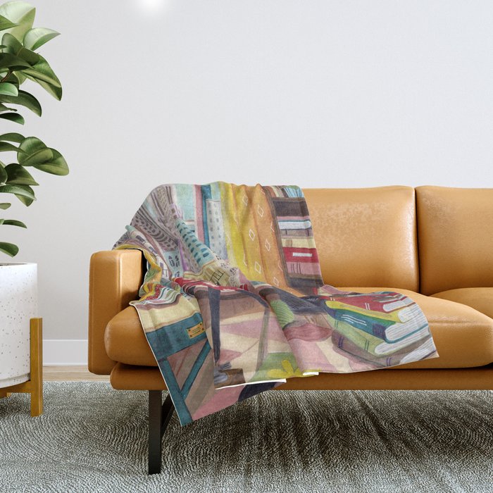 Cat in Window New York city Throw Blanket Gallery Image 1