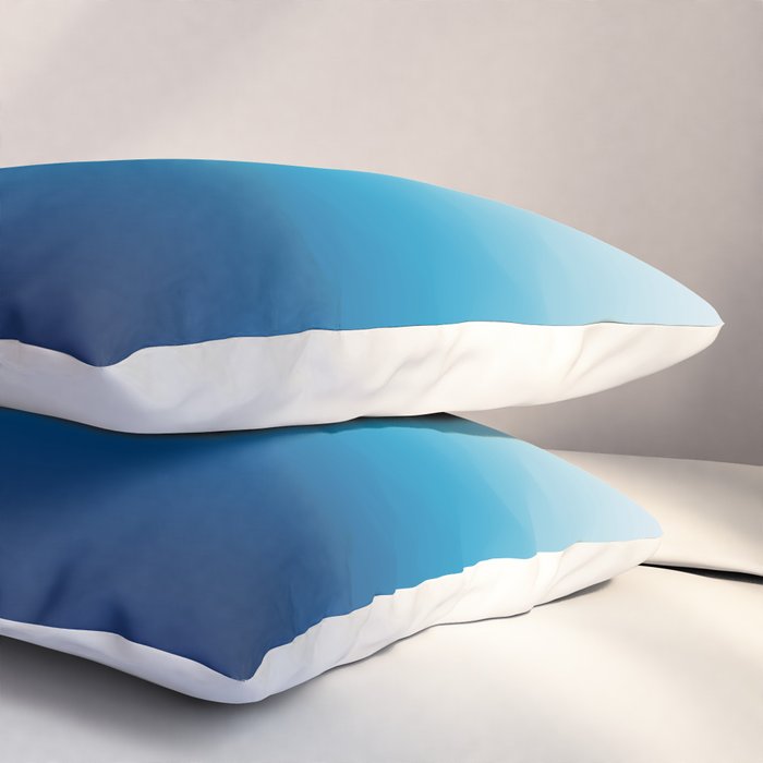 Sky and Ocean Blue Ombre Pillow Sham Gallery Image 3