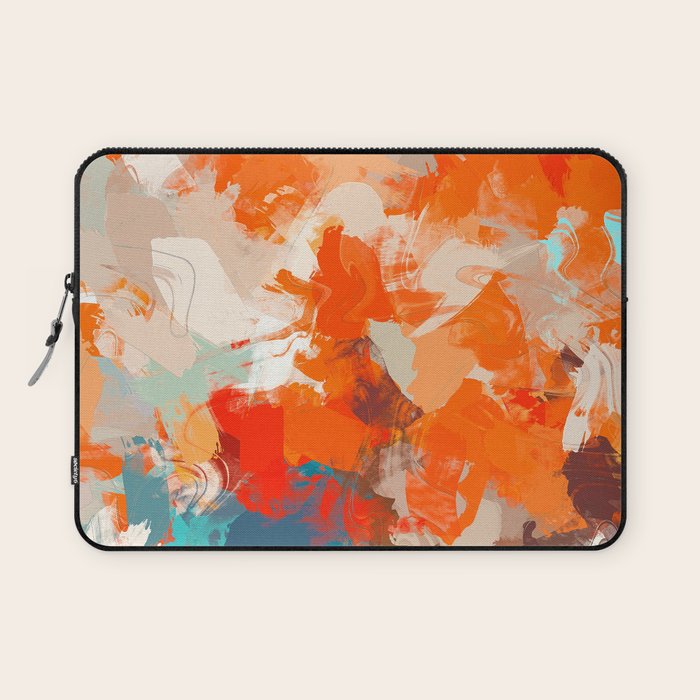 Pleasure, Abstract Painting Summer, Positivity Modern Bohemian Pop of Color Bright Good Vibes Laptop Sleeve Gallery Image 1