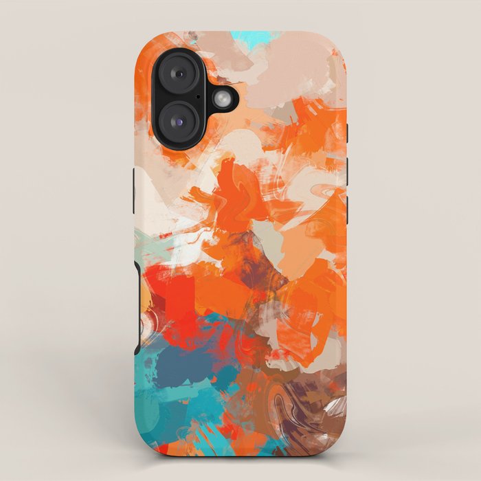 Pleasure, Abstract Painting Summer, Positivity Modern Bohemian Pop of Color Bright Good Vibes iPhone Case Gallery Image 1