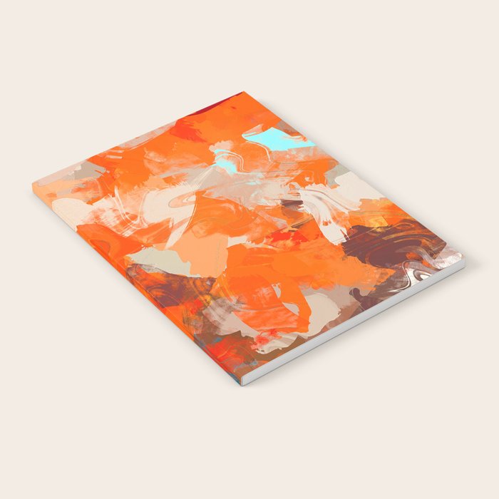 Pleasure, Abstract Painting Summer, Positivity Modern Bohemian Pop of Color Bright Good Vibes Notebook Gallery Image 2