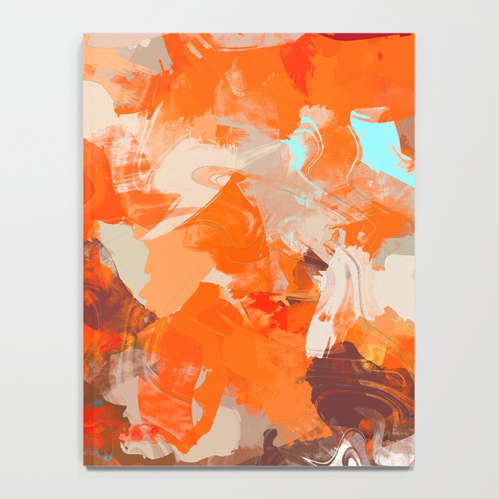 Pleasure, Abstract Painting Summer, Positivity Modern Bohemian Pop of Color Bright Good Vibes Notebook Gallery Image 4